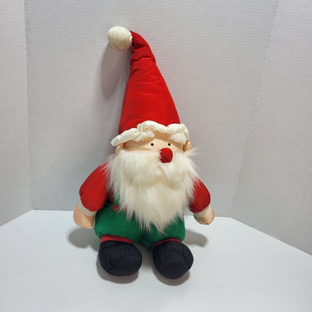 Vtg 1989 Fiesta Huggable Santa Claus Plush Stuffed Doll - Picture 8 of 14